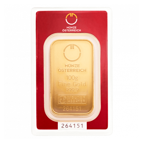 Münze Österreich - 100 g - Goldanlagebarren