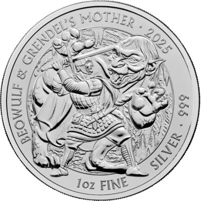 Myths and Legends - Beowulf & Grendel´s Mother - 1 oz - Silberanlagemünze