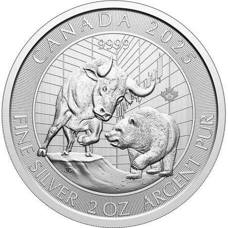 Bull and Bear (2025) - 2 oz - Silberanlagemünze