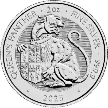 Tudor Beasts Queen Panther - 2 oz - Silberanlagemünze