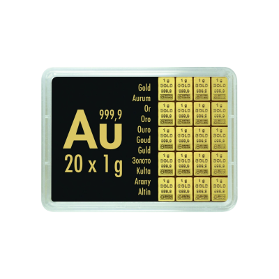 Gold Combibarren Valcambi 20x1 g - Goldanlagebarren