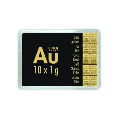 Gold Combibarren Valcambi 10x1 g - Goldanlagebarren