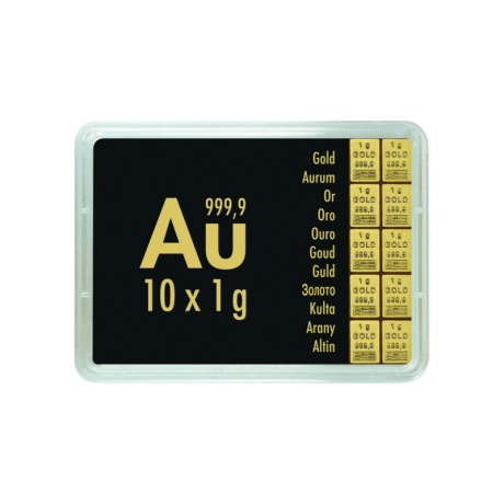 Gold Combibarren Valcambi 10x1 g - Goldanlagebarren