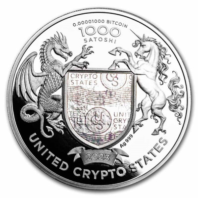 Liberty United Crypto States (2023) - 1 oz - Silber Proof Sammlermünze
