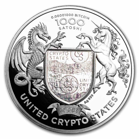 Liberty United Crypto States (2023) - 1 oz - Silber Proof Sammlermünze