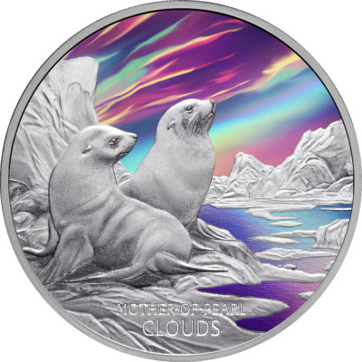 Perlmuttwolken - 1 oz - Silber Proof Sammlermünze
