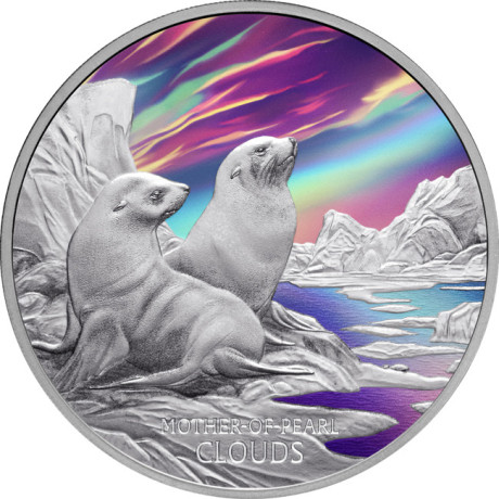 Perlmuttwolken - 1 oz - Silber Proof Sammlermünze