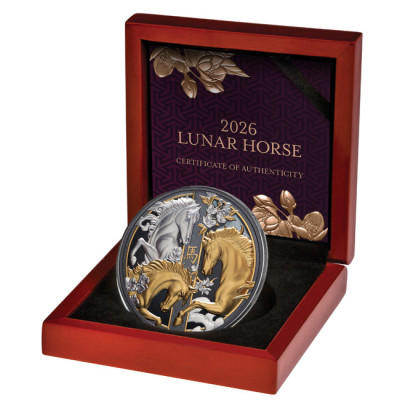 Triple Lunar Horse (2026) -5 oz - Silber Proof Sammlermünze
