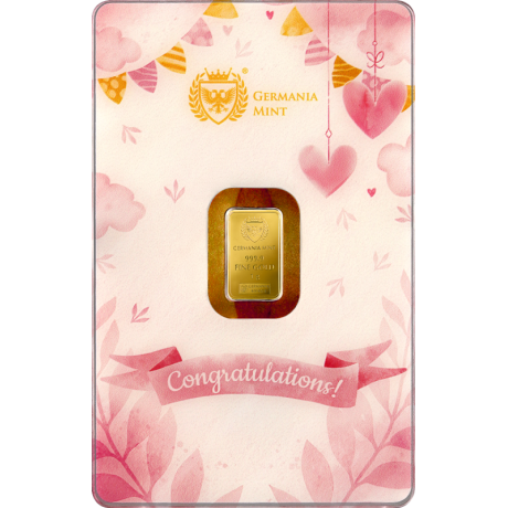 Germania Mint - Geburt eines Kindes (Mädchen) - 1g - Goldener Geschenkbarren