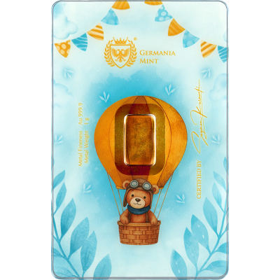 Germania Mint - Geburt eines Kindes (Junge) - 1g - Goldener Geschenkbarren
