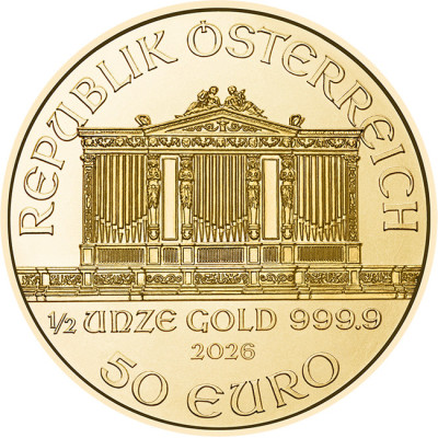 Wiener Philharmoniker (2026) - 1/2 oz - Goldanlagemünze