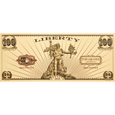 St. Gaudens' Liberty - 24k Gold Bill - Jedes Jahr