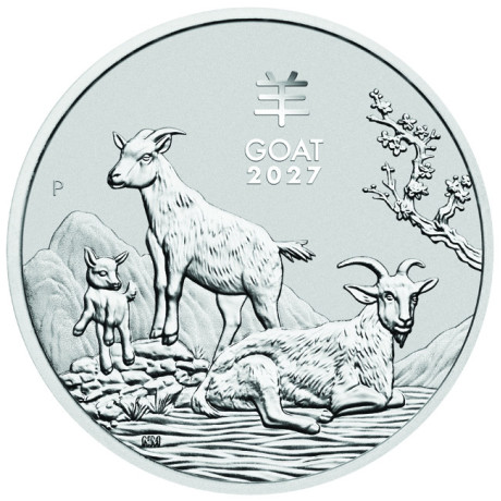 Lunar Goat (2027) – 2 Unzen – Silber-Anlagemünze