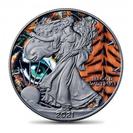 1 Oz Wolf American Eagle -Tiger - stříbrná mince